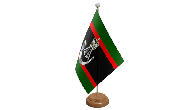 The Rifles Small Flag with Wooden Stand